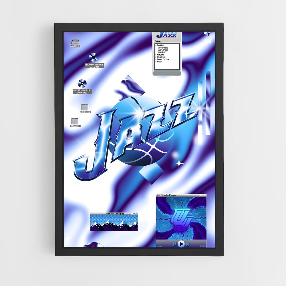 Poster Jazz en Bleu – affiche Basketball (vue 2)
